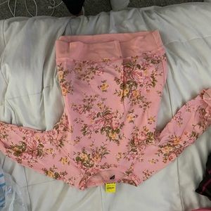 girls floral crewneck